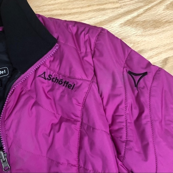 Schoffel Puffer Down Purple Jacket Sz XS Hoodless Full Zip Women’s - Picture 4 of 8